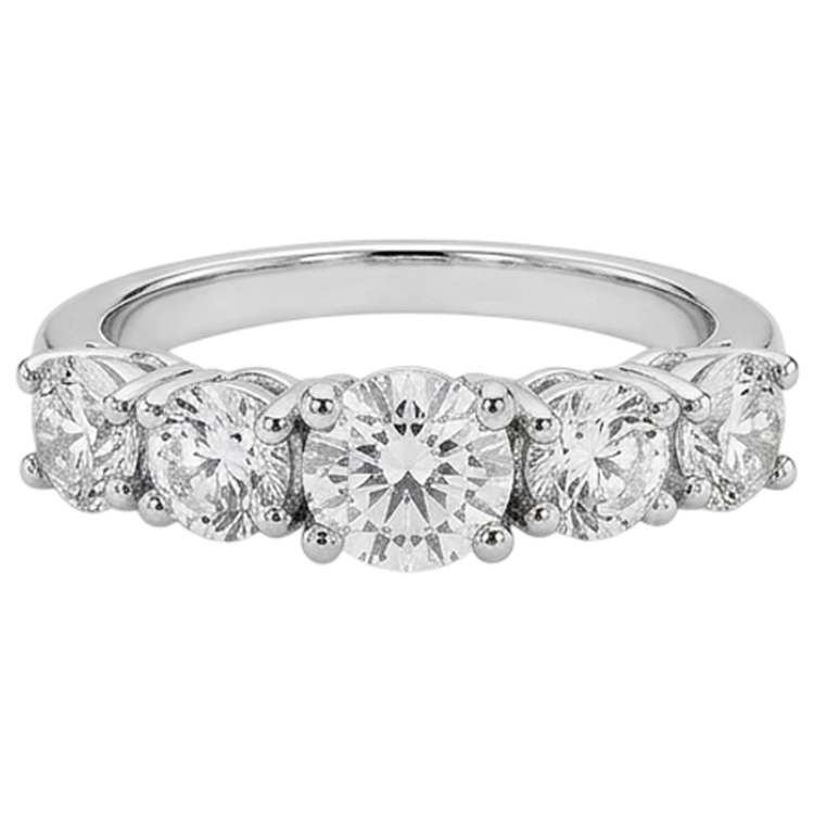 Bague De Fiançaille à 2 Carats De Réel Diamants Naturels Extraits des Mines ( et non cultivés en laboratoire ) Princesses Bijoux A 14K D'Or Blanc