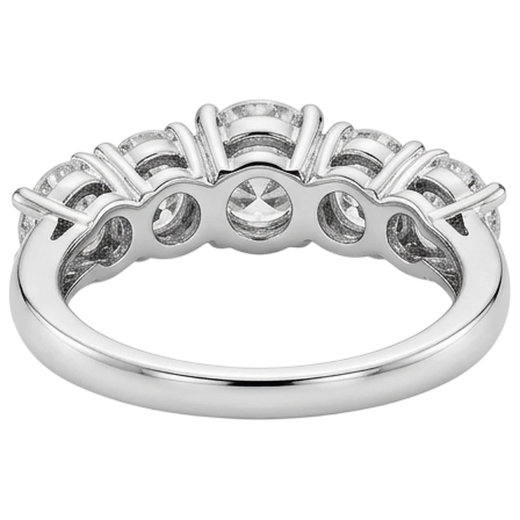 Bague De Fiançaille à 2 Carats De Réel Diamants Naturels Extraits des Mines ( et non cultivés en laboratoire ) Princesses Bijoux A 14K D'Or Blanc