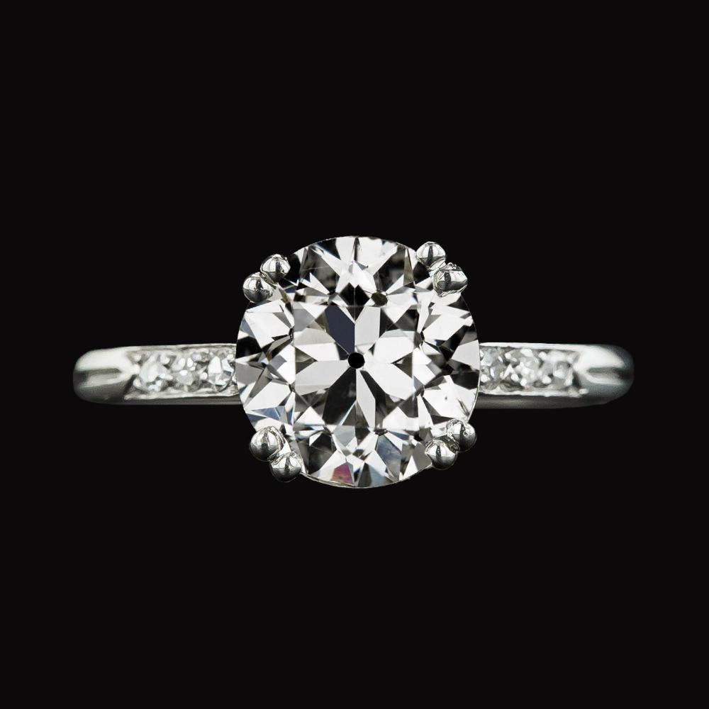 Bague De Fiançailles 4 Carats Vieux Mineur Véritable Diamond Double Prong Set Bijoux