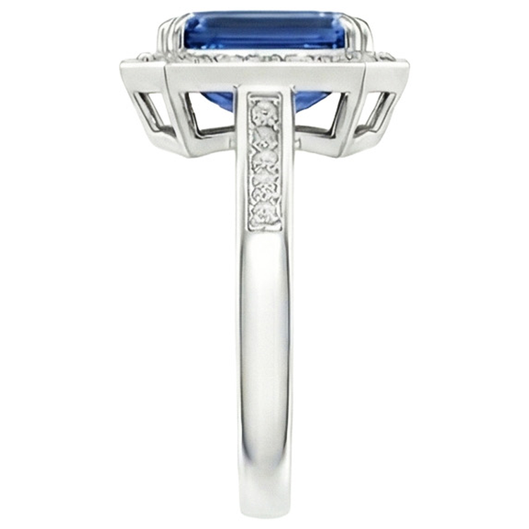 naturel diamant 6carats bague vue de profil