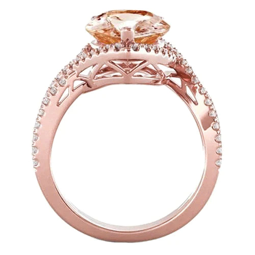 Bague De Fiançailles Cocktail Morganite Glamour