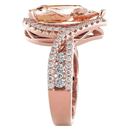 Bague De Fiançailles Cocktail Morganite Glamour