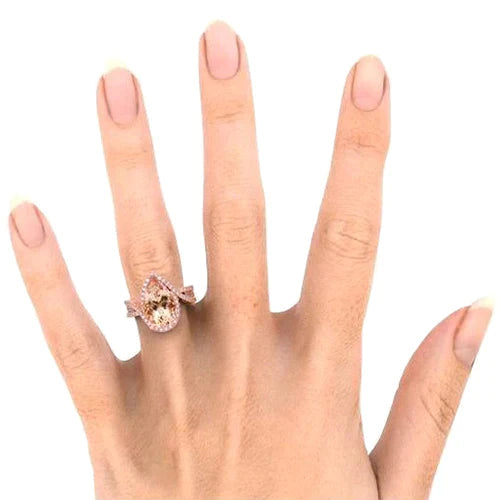 Bague De Fiançailles Cocktail Morganite Glamour