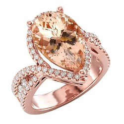 Bague De Fiançailles Cocktail Morganite Glamour