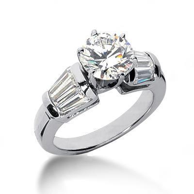 Bague De Fiançailles De Style 3 Pierres Avec Naturel Diamants De 2.50 Carats