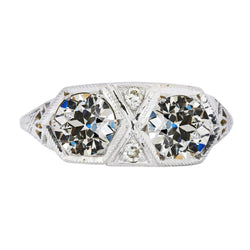 Bague De Fiançailles De Style Vintage Rond Réel Diamant Taille Ancienne Mine 3.25 Carats