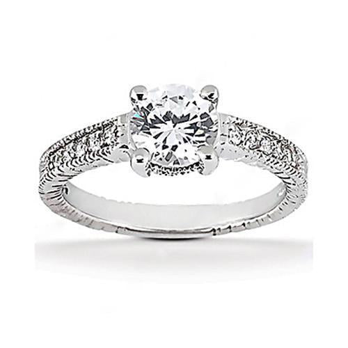 Bague De Fiançailles Diamant 1.75 Ct. Véritable Diamants F Vs1 Or Nouveau