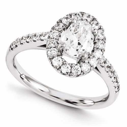 Bague De Fiançailles En Réel Diamant De 1.80 Ct En Or Blanc 14K