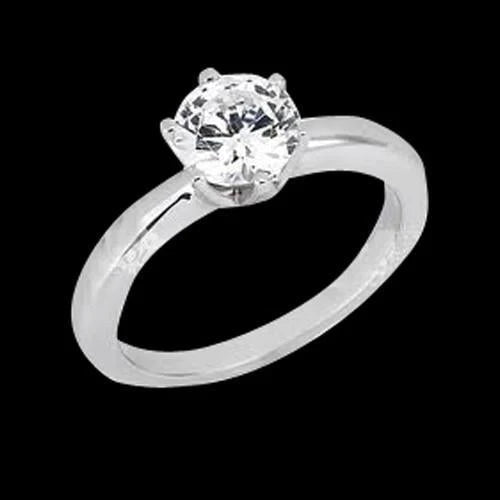 Bague De Fiançailles En Réel Diamant Pour Femme Sertie De Griffes Solitaire 1.25 Carat F Vs1