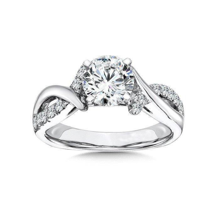 Bague De Fiançailles En Réel Diamant Taille Brillant De 2.30 Cts En Or Blanc 14 Carats