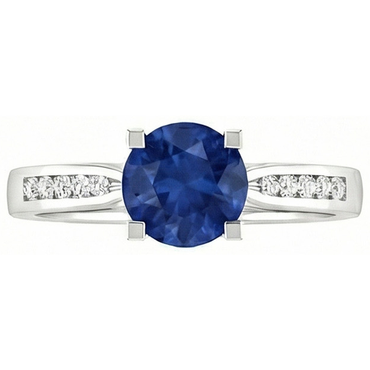 naturel round diamant 2carats bague angle de côté