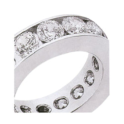 Bague De Fiançailles Eternité Véritable Diamants Brillants Ronds De 3.40 Carats Neuf