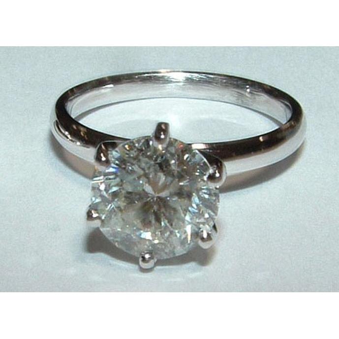 Bague De Fiançailles Fantaisie Solitaire Réel Diamant Rond 2 Carats