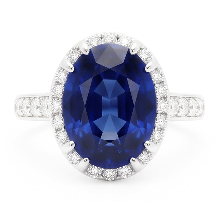 Bague De Fiançailles Gemme De Couleur Bleue