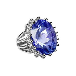 Bague De Fiançailles Gros Saphir 10 Carats