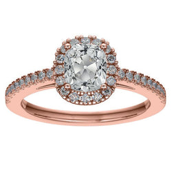 Bague De Fiançailles Halo Coussin Ancienne Mine Cut Naturel Diamonds 4.75 Carats