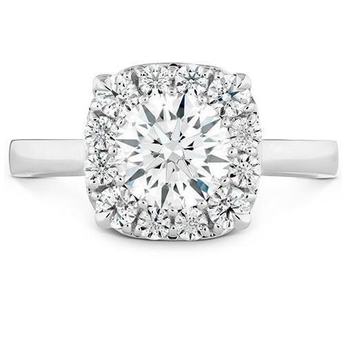 Bague De Fiançailles Halo De Naturel Diamants Ronds De 2.80 Ct