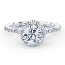 Bague De Fiançailles Halo De Réel Diamants 2.57 Carats