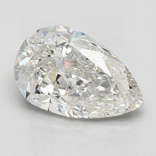 Bague De Fiançailles Halo Poire Réel Diamants 2.50 Carats Or Blanc 14K
