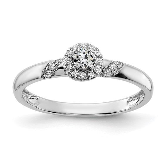 Bague De Fiançailles Halo Ronde Vieux Mineur Véritable Diamond 1.50 Carats Or 14K