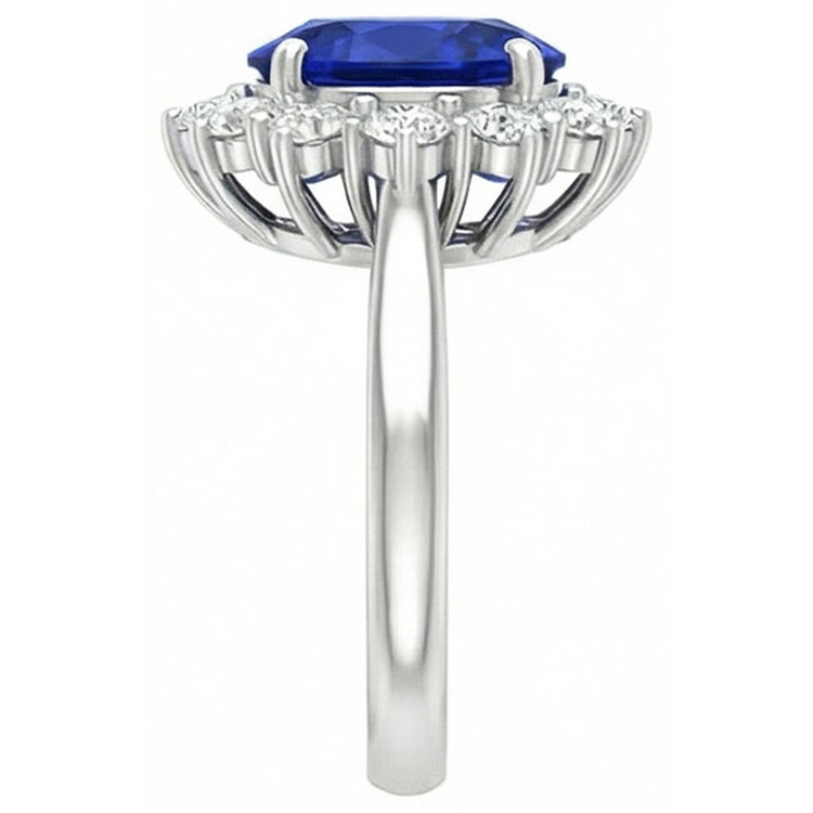 Bague De Fiançailles Halo Saphir