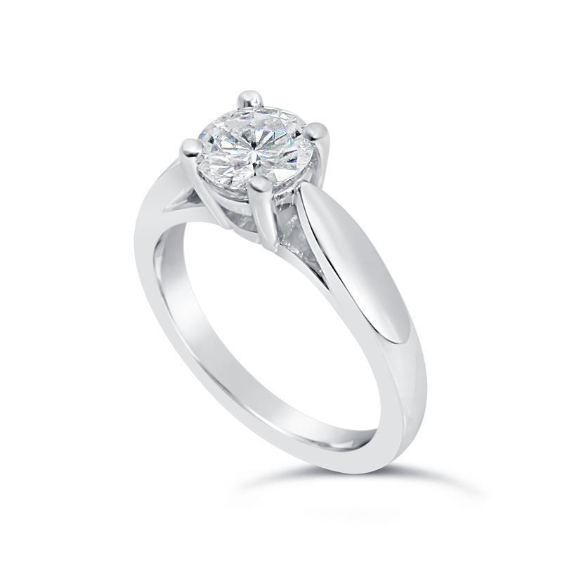 Bague De Fiançailles Naturel Diamant Solitaire Coupe Ronde 1.50 Carat
