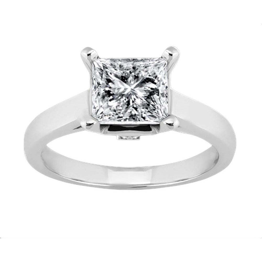 Bague De Fiançailles Naturel Diamant Solitaire Princesse 1,60 Carat