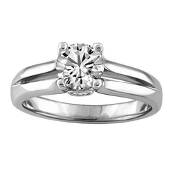 Bague De Fiançailles Naturel Diamant Taille Brillant 3 Ct Nouvel Or Blanc 14K