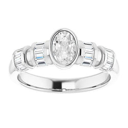 Bague De Fiançailles Ovale Taille Ancienne Réel Diamant Serti Clos 6.25 Carats