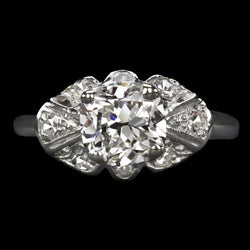 Bague De Fiançailles Pour Femme Coussin Vieux Mineur Naturel Diamond 6 Carats Or 14K