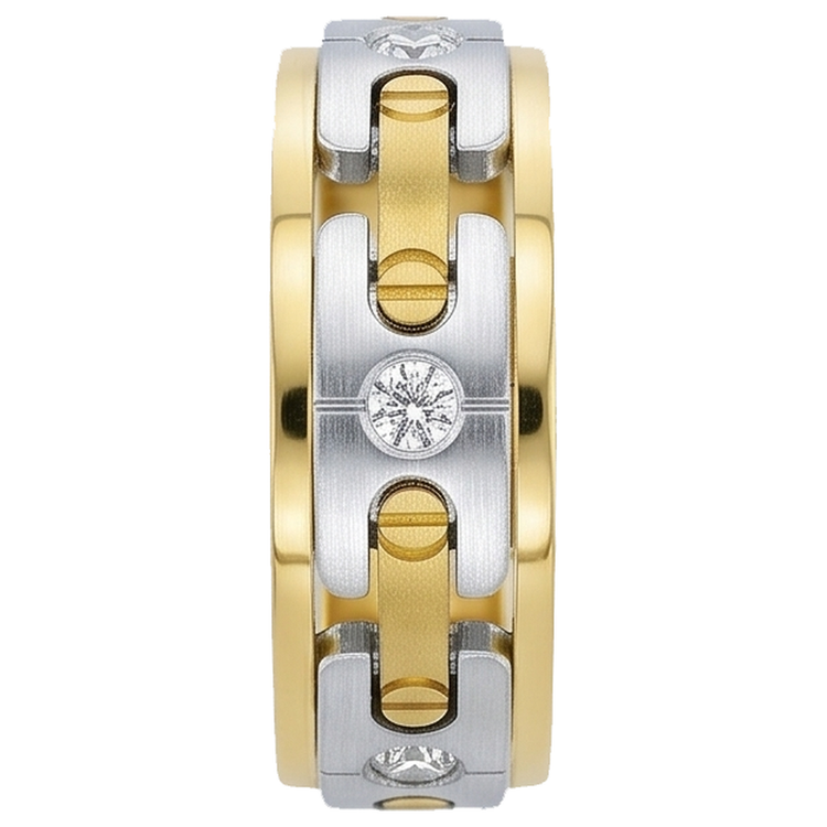 Bague De Fiançailles Pour Hommes En Réel Diamants Naturels Extraits des Mines ( et non cultivés en laboratoire ) Ronds De 0,45 Carats Bijoux Nouveau