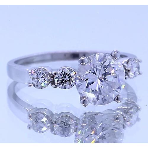 Bague De Fiançailles Réel Diamant Cinq Pierres Serti Griffes 2.25 Carats