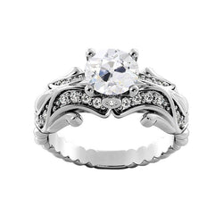 Bague De Fiançailles Réel Diamant Fantaisie Taille Ancienne De Style Antique De 3.25 Carats