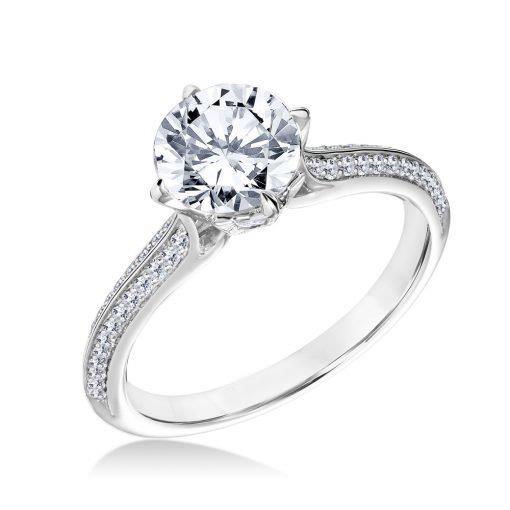 Bague De Fiançailles Réel Diamant Femme Coupe Ronde 1.90 Carats