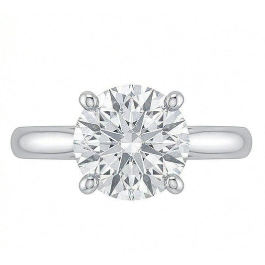 naturel round diamant 1carats bague angle de côté