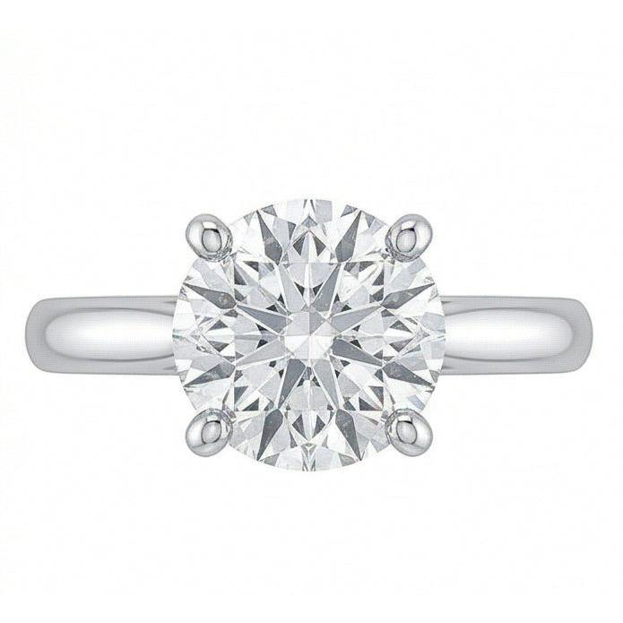naturel round diamant 1carats bague angle de côté