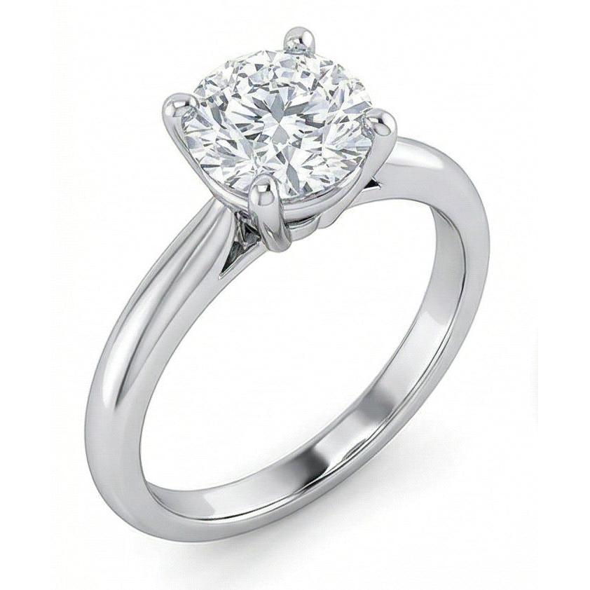 naturel round diamant 1carats bague détail rapproché