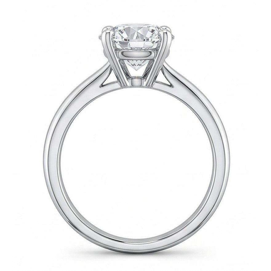 naturel round diamant 1carats bague vue de dessus