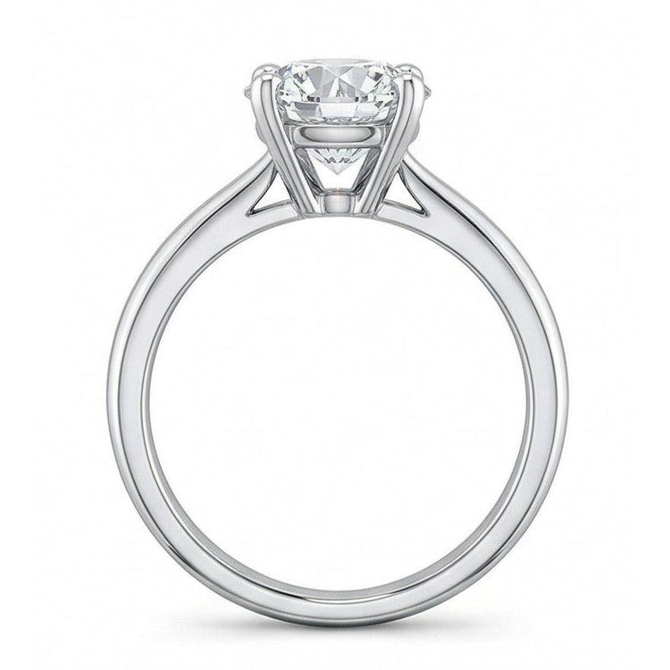 naturel round diamant 1carats bague vue de dessus