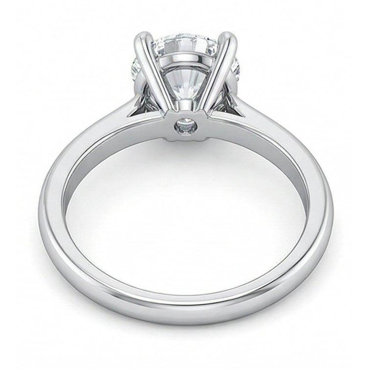 naturel round diamant 1carats bague sur blanc