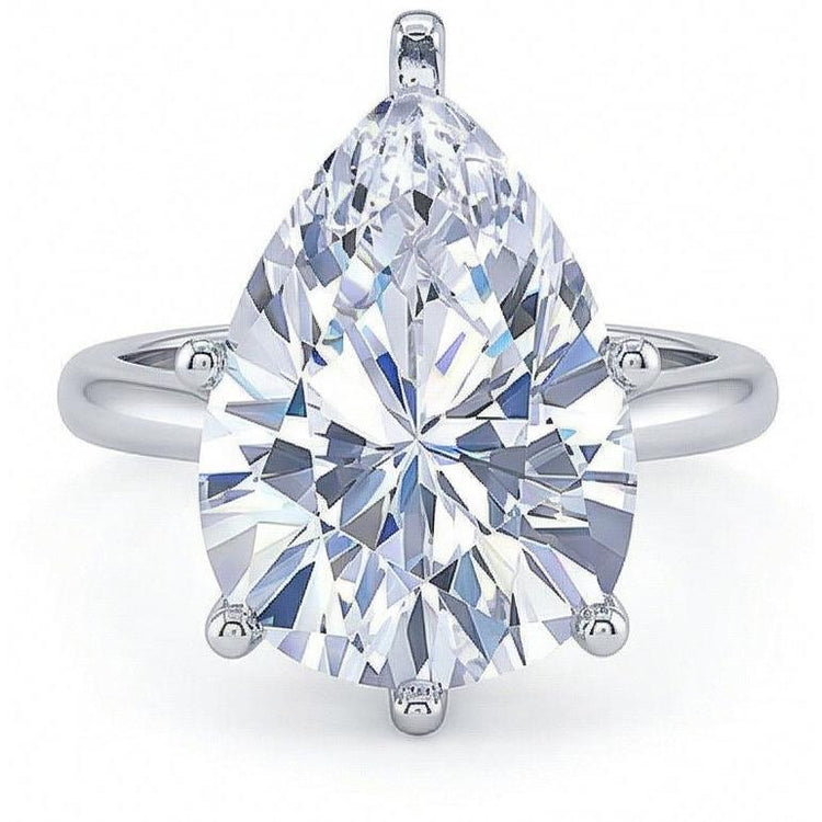 naturel pear diamant 2.50carats bague détail rapproché