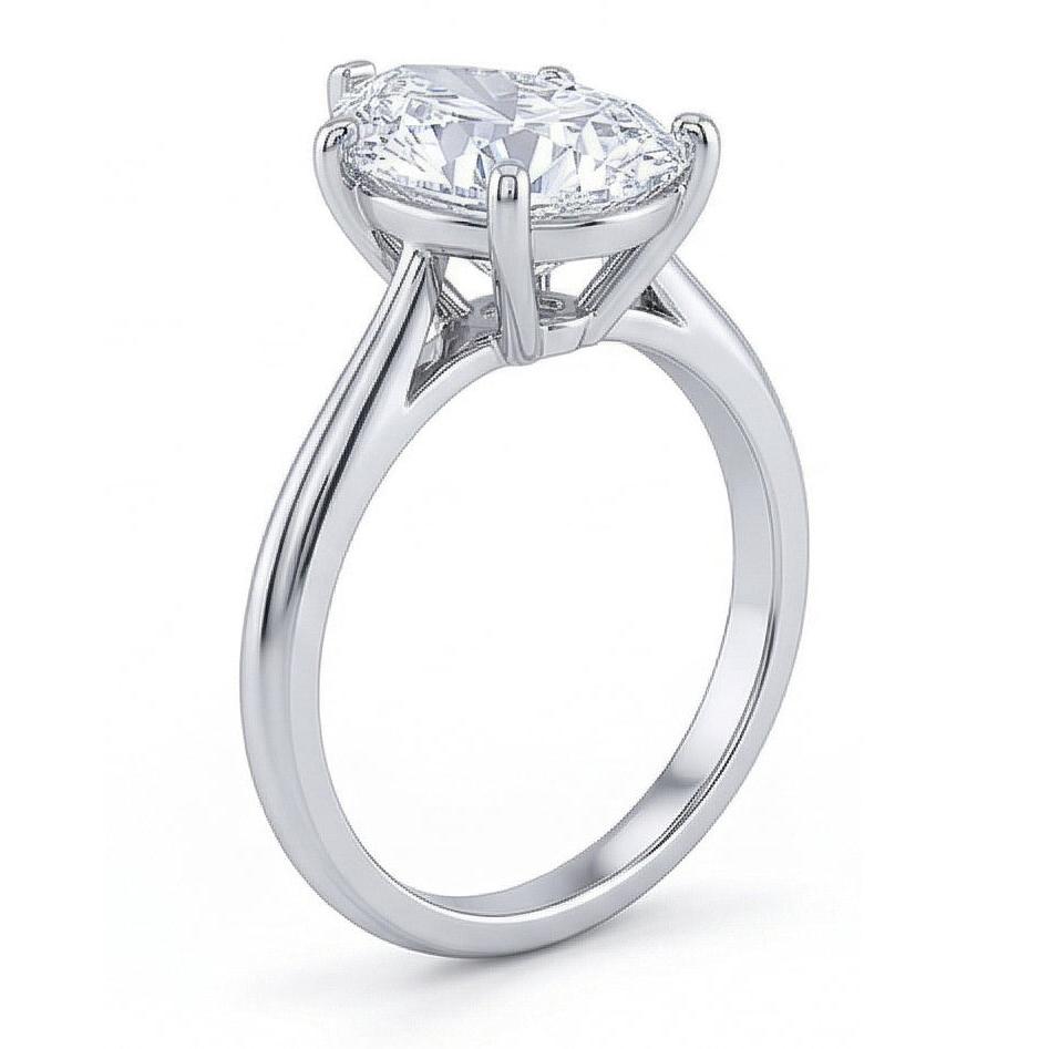 naturel pear diamant 2.50carats bague vue de dessus