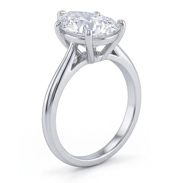 naturel pear diamant 2.50carats bague vue de dessus