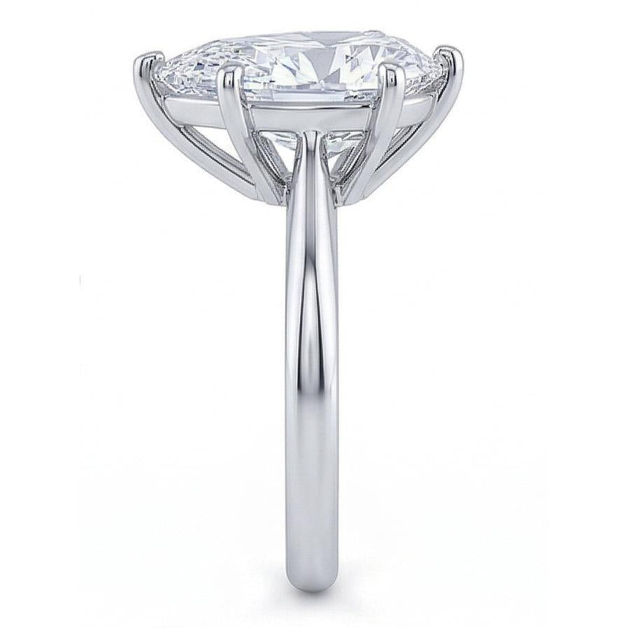 naturel pear diamant 2.50carats bague vue de profil