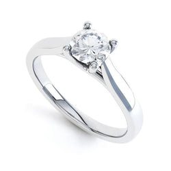 Bague De Fiançailles Réel Diamant Solitaire Coupe Ronde 1.20 Carats