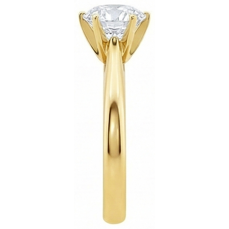 Bague De Fiançailles Réel Diamant Naturels Extraits des Mines ( et non cultivés en laboratoire ) Solitaire Or Jaune 1.51 Ct.