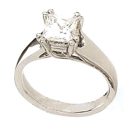 Bague De Fiançailles Réel Diamant Solitaire Princesse 1.51 Carat