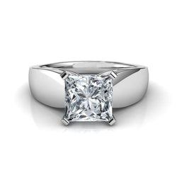 Bague De Fiançailles Réel Diamant Solitaire Taille Princesse Dde 2.25 Carats