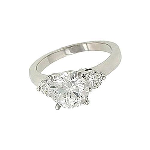 Bague De Fiançailles Réel Diamants 2.65 Carats Bague En Or A Trois Pierres