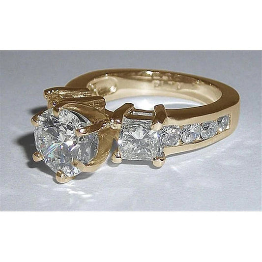 Bague De Fiançailles Réel Diamants Femme 4.51 Ct. Bijoux En Or Blanc